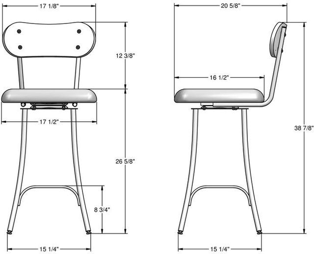 Amisco Customizable Bean Upholstered Swivel Counter Stool-2