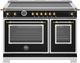 Bertazzoni Heritage Series 48" Fingerprint Resistant Nero Matt Pro Style Induction Range with Gold Accents-0
