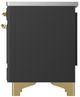 Ilve® Majestic III 40" Graphite Matte Pro Style Induction Range with Triple Glass Door and Brass Trim-3