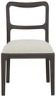Bernards Pagosa Dark Brown/Ivory Wood Back Dining Chair-2