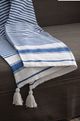 A & B Home Brighton Blue/White Striped Throw Blanket-4