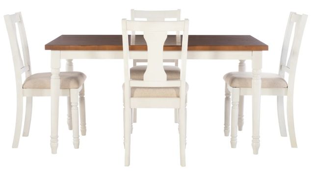Powell® Willow 5-Piece Brown/Vanilla White Dining Set-1