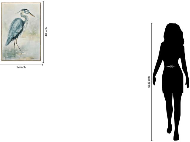 Classy Living Contemplative Blue Heron Wall Art-2
