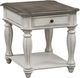 Liberty Furniture Magnolia Manor 3-Piece Weathered Brown Occasional Table with Antique White Base Sets-4