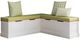 Linon Norah 2-Piece Green/White Nook with Cushion Set-0