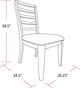 Parker House® Escape Glazed Natural Oak/Mirage Mist Ladder Back Dining Side Chair-2