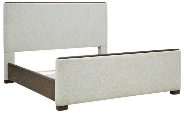 Signature Design by Ashley® Radkin Burnished Brown/Off-White Queen Upholstered Panel Bed-2