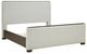 Signature Design by Ashley® Radkin Burnished Brown/Off-White Queen Upholstered Panel Bed-2