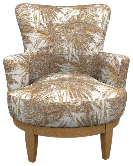 Best® Home Furnishings Customizable Justine Swivel Chair with Honey Birch Legs-1