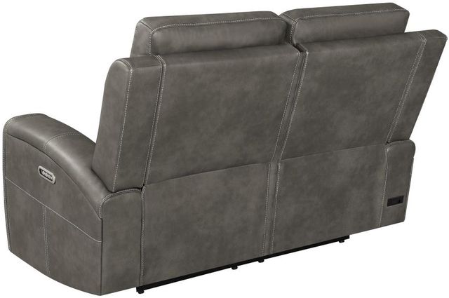 Coaster® Brickston Charcoal Power Reclining Loveseat with Power Headrest and Lumbar-3
