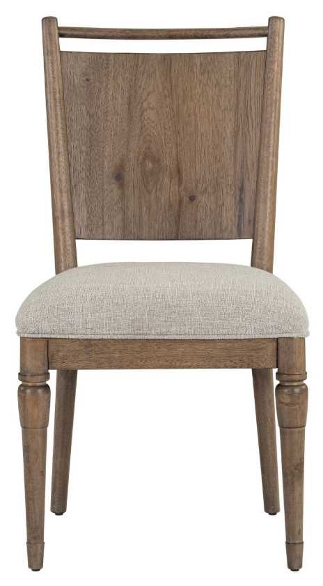 Liberty Furniture Hickory Grove Elliston Oatmeal/Heirloom Brown Panel Back Dining Side Chair-2