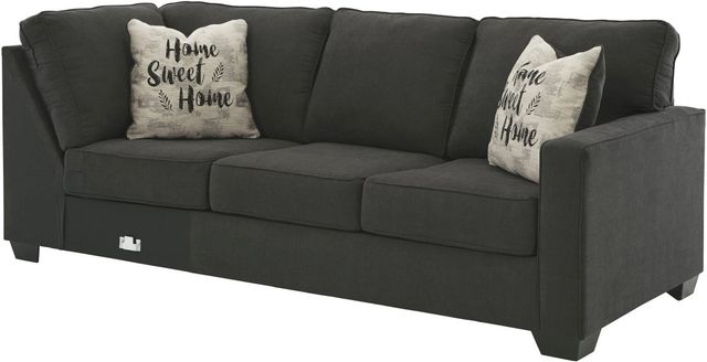 Signature Design by Ashley® Lucina 3-Piece Charcoal Right-Arm Facing Sectional-4