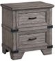 Intercon Forge Wire Brushed Steel Gray Nightstand-0