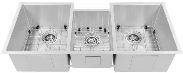 ZLINE Breckenridge Stainless Steel 45" Undermount Triple Bowl Kitchen Sink with Bottom Grid-2