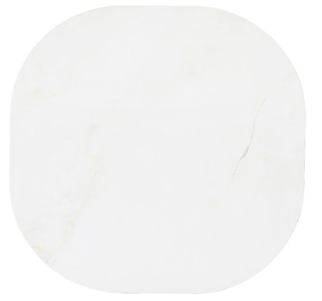 Sunset West Malibu White Sintered Stone Top Outdoor End Table with Matte Coal Aluminum Base-3