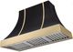 AGA Cascade 48" Matte Black Wall Mounted Range Hood with Brushed Brass Trim-0
