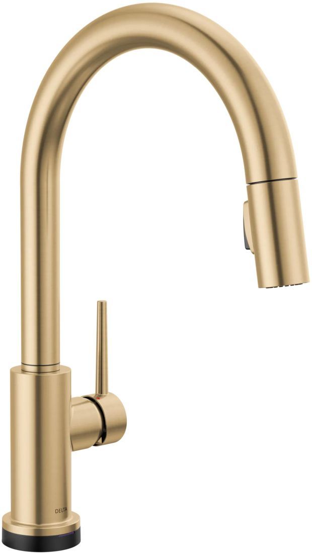 Delta Trinsic® Champagne Bronze Touch2O® Technology Kitchen Faucet with Touchless Technology-0