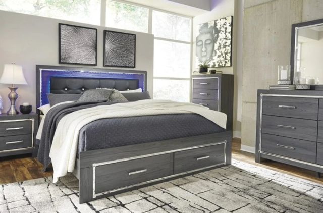 Signature Design by Ashley® Lodanna Gray Full Upholstered Panel Headboard-1