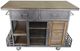 YHD Jaxon Hand Brushed Steel/Oak Kitchen Island-2