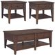 Liberty Furniture Lake House 3-Piece Rustic Brown Oak Occasional Table Set-0