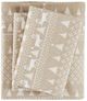 Olliix by Woolrich Tan Winter Frost King Flannel Cotton Sheet Set-0