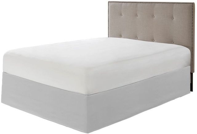 Olliix by Madison Park Grey Simple Fit Wrap Around Adjustable Bed Skirt-1