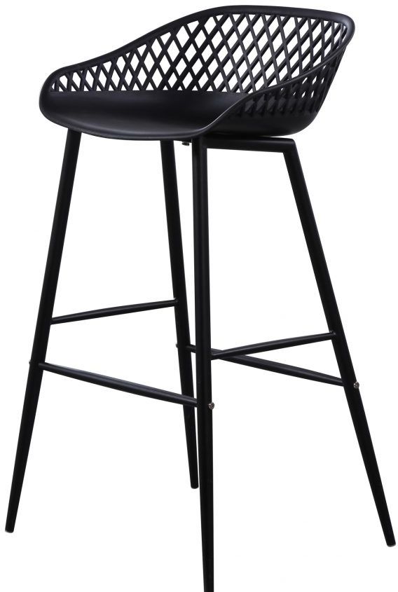 Moe's Home Collection Piazza Black-m2 Outdoor Bar Stool-0