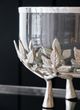 A & B Home Silver Bowl with Floral Legs-1