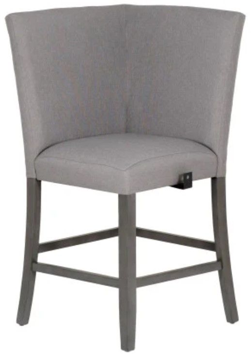 Powell® Seneca Gray Upholstered Corner Counter Height Stool-3