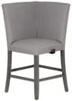 Powell® Seneca Gray Upholstered Corner Counter Height Stool-3