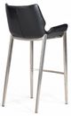 VIG Furniture Modrest Dave 2-Piece Black/Stainless Steel Bar Stool Set-1