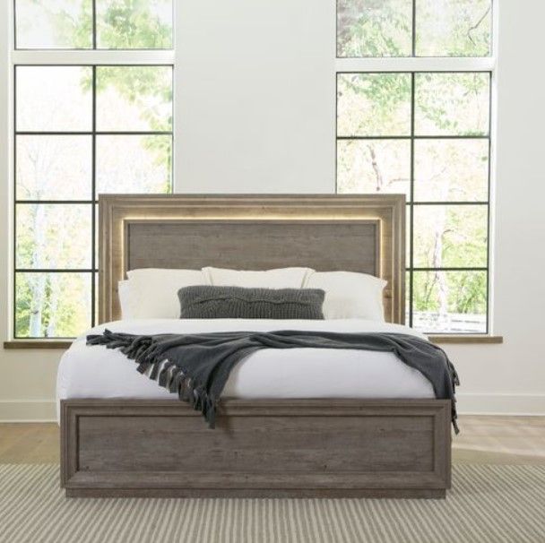 Liberty Furniture Horizons Greystone Queen Panel Bed-1