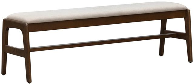 LH Home Remix Upholstered Cream/Brown Bench -0