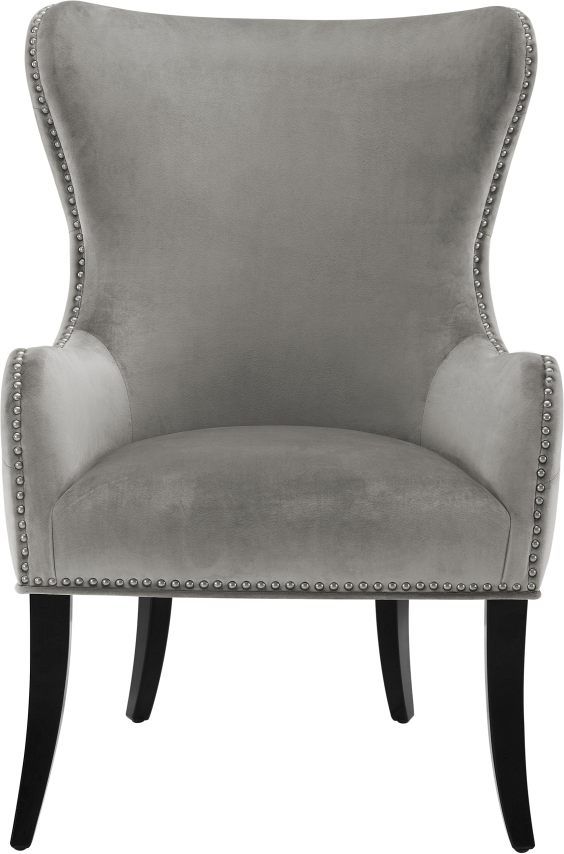 Linon Salem Dark Gray Round Back Chair-1