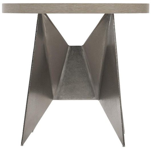 Bernhardt Solaria Dune Side Table with Nickel Base-3