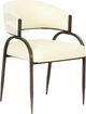 TOV Furniture Tatum Black/Cream Jacquard Dining Chair-0