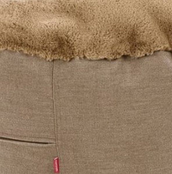CordaRoy's® Nest Beige Bunny Fur Pouf Footstool-1