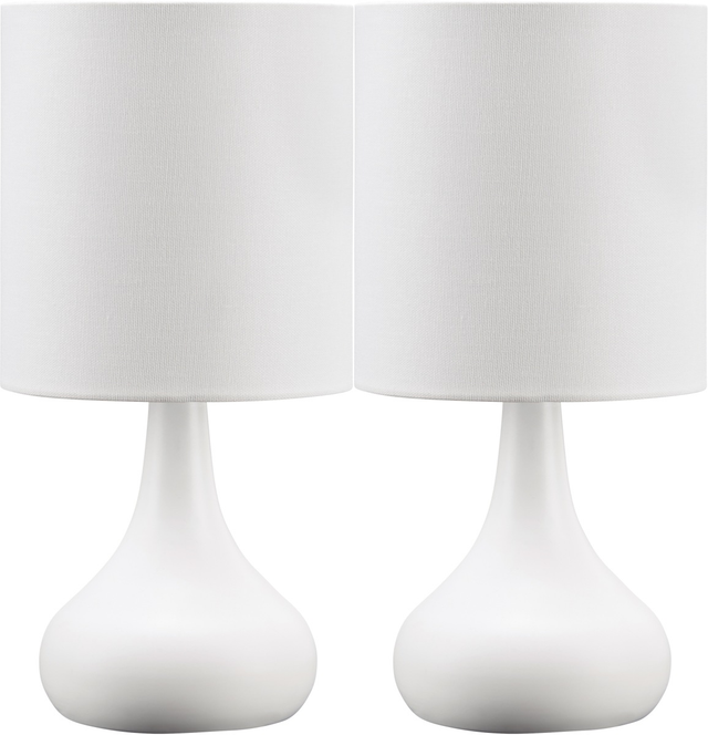 Signature Design by Ashley® Camdale 2-Piece White Table Lamp Set-0