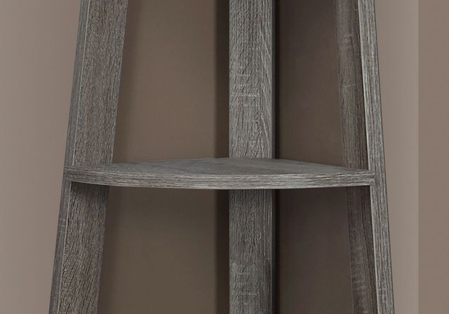 Monarch Specialties Inc. Dark Taupe Corner Accent Etagere-3