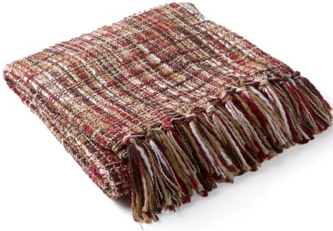 Surya Tabitha Bright Red 50"x60" Throw Blanket-1