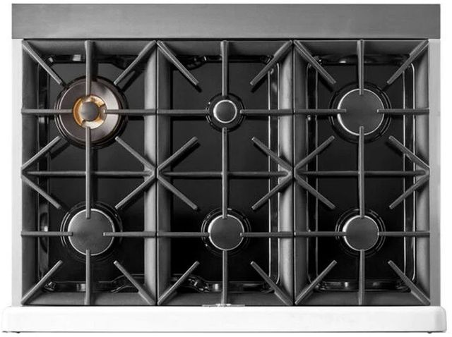 Unique® Appliances Classic Retro 36" Marshmallow White Pro Style Gas Range-1