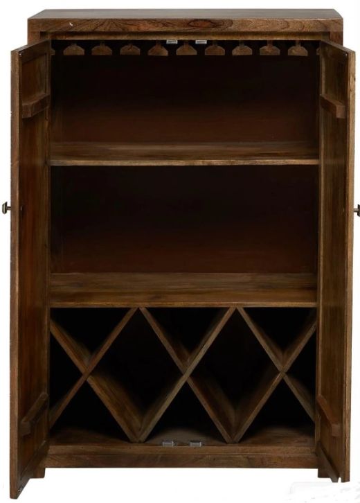 Jaipur Furniture Jacobi Brown Wine Cabinet-1