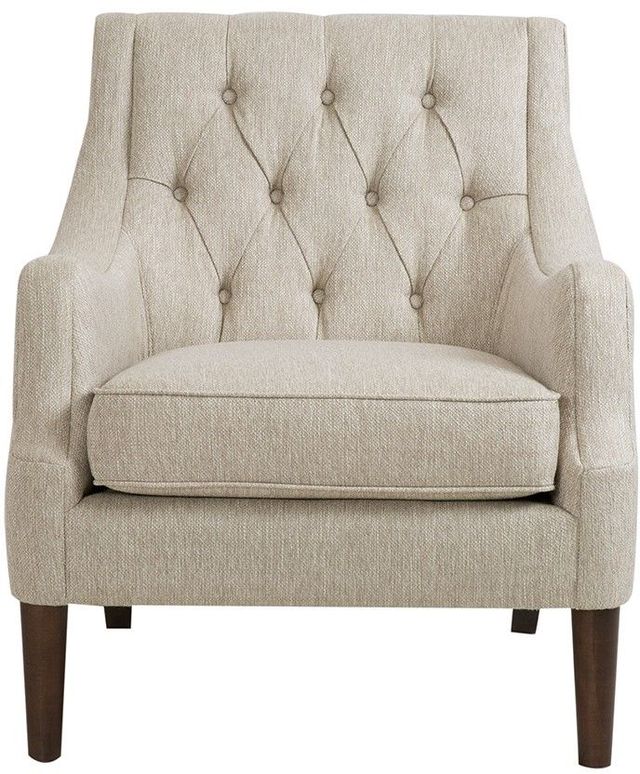 Olliix by Madison Park Beige Qwen Button Tufted Accent Chair-0