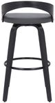 Armen Living Sonia 2-Piece Black Brushed/Gray Counter Stool Set-5