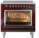 Ilve® Nostalgie II Series 36" Burgundy Pro Style Induction Range-2