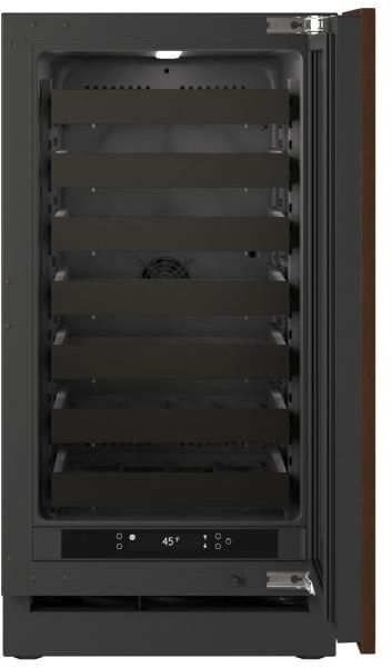 U-Line® Seamless Collection 18" 3.5 Cu. Ft. Panel Ready Wine Refrigerator with Glass Door-3