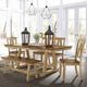 Liberty Furniture Lindsey Farm 6-Piece Brown/Natural Trestle Dining Table Set-1
