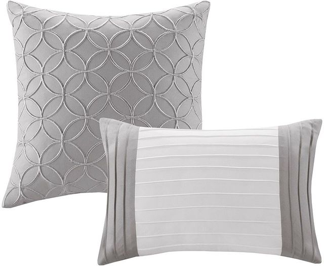 Olliix by Madison Park 8 Piece Grey Queen Stratford Comforter Set-3