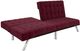 dhp furniture® Emily Burgundy Convertible Futon-1