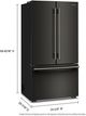 KitchenAid® 36" 24.8 Cu. Ft. Black Ore Counter Depth French Door Refrigerator with Internal Water Dispenser-4